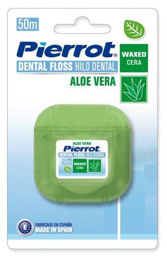 Межзубный флосс Dental Floss Aloe Vera, 50 м, вощеный, Pierrot.