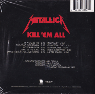 Купить диск Metallica - Kill Em All в интернет-магазине CD и LP "Музыкальный прилавок" в Липецке