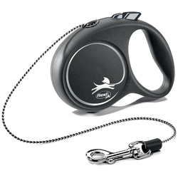 Flexi рулетка Black Design XS (до 8 кг) 3 м трос черный/серебро