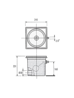 Регулятор уровня воды пластиковый Fiberpool из ABC-пластика YAE050