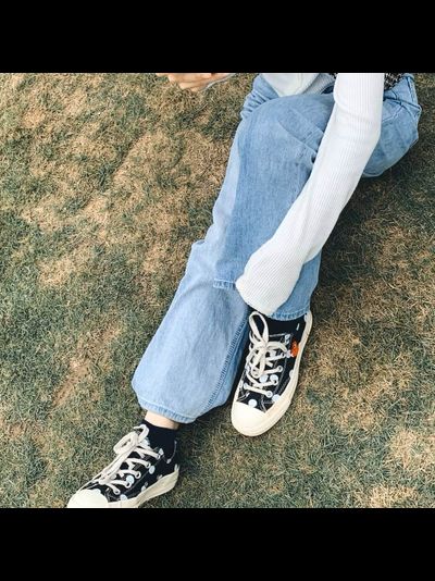 Converse Play Comme Des Garcons  с сердечком черные в горошек низкие