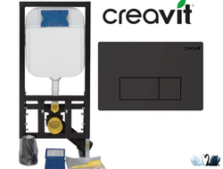 Инсталляция для унитаза Creavit GR5003.01 с кнопкой ARC GP8002.04 графит купить в магазине Маруся