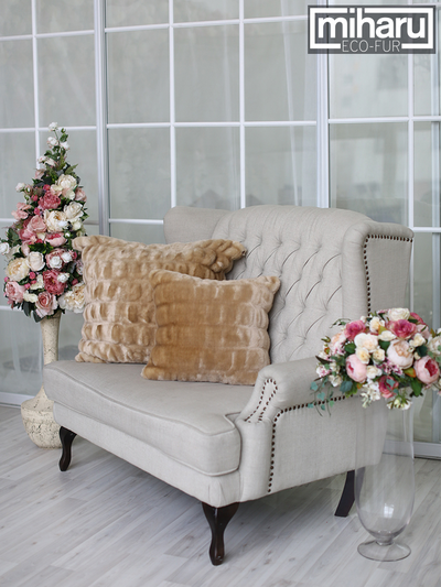 Чехол для подушки "Норка" шампань 60х60 см