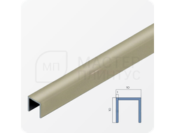 П-образный бордюр-вставка из алюминия 15х10 мм. NEEXY PV83-17 BT Титан блестящий 2.7 м.