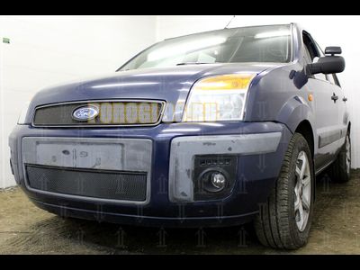 Защита радиатора Ford Fusion 2005-2012 black верх