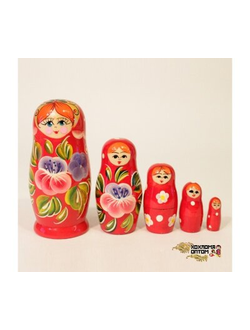 Матрешка "Анютины глазки" 5 кукольная