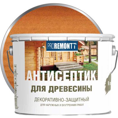 Антисептик лессирующий декоративный для дерева PROREMONTT Махагон 9 л
