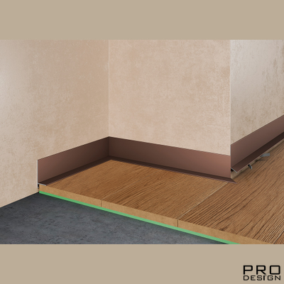 Щелевой плинтус Pro Design Mini L 601 Анодированный коньяк