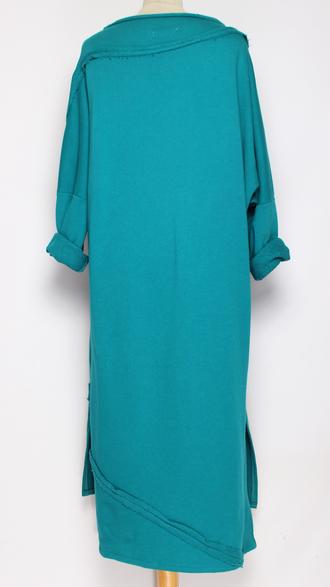 ПЛАТЬЕ БОХО "Молния плотное1" бирюза р.46-52