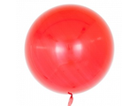 Шар (18&#039;&#039;/46 см) Сфера 3D, Deco Bubble, Красный, Глянец, 10 шт.