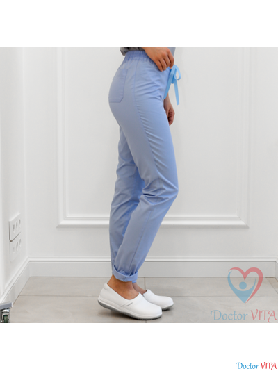 Брюки-слимы DOCLIKE SLIM DL233 Голубые