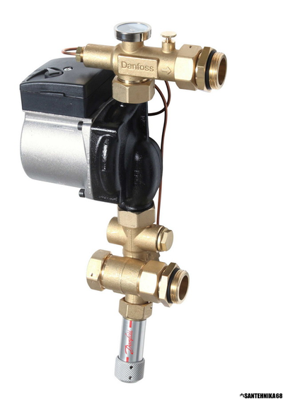 Узел смешения Danfoss FHM-C6 с 3-х скоростным насосом UPS 15-60