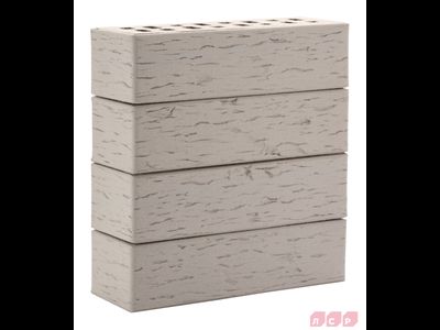 Клинкерный кирпич облицовочный пустотелый ЛСР Стокгольм серый береста 250х85х65 мм