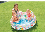 Intex, Детский надувной бассейн 122х25см "Фрукты" с мячом и кругом, 150л, от 2 лет 59460