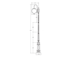 Садово-парковые светильники шар GLOBO L (на опоре h-177см)