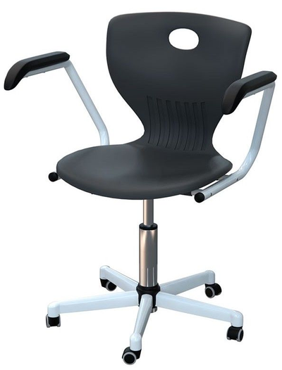 Стул ученический регулируемый с подлокотниками, пластик