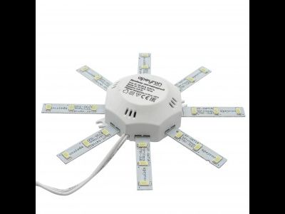 APEYRON св-к св/д "Звездочка" 8W(600lm) 3000K 2K круг 140мм IP30 магнит.осн. б/рассеив. ЖКХ 12-16