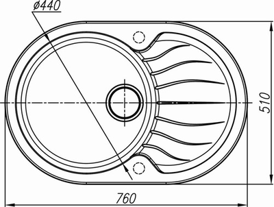Мойка каменная Dr.Gans Берта-760 760x510мм