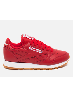 Кроссовки Reebok classic кожаные красные женские