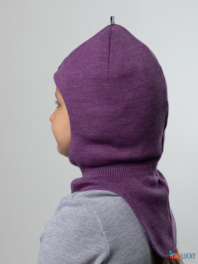 Шапка-шлем 20101-01 с утеплителем, х/б подклад, пурпур 48-50