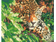 Алмазная картина (мозаика) &quot;Леопард в джунглях&quot; 30*40/40*50 см