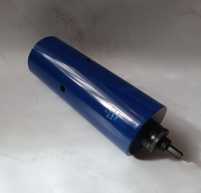 Коронка биметаллическая диаметр 110 мм глубина 300 мм  + держатель с креплением шестигранник 13 мм для дрели