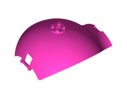 Panel 10 x 4 x 13 Curved Tapered with Bar Handle at Each End, 4 Studs On Side, Dark Pink (65783 / 6287522 / 6427511)