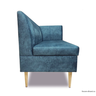 Кухонный ДИВАН "ФОРУМ-8Б" с боковой спинкой, Синий Правый