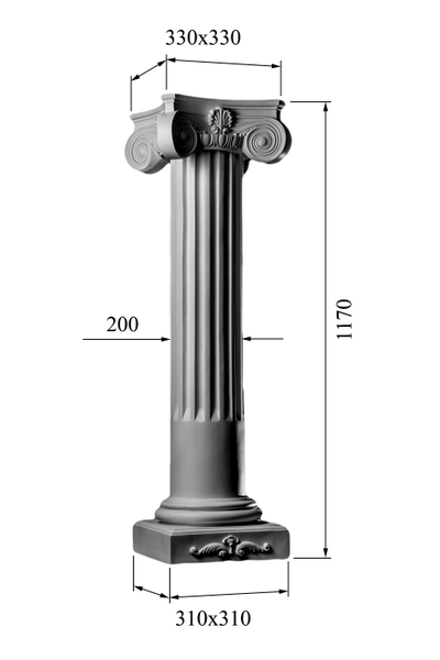 размер пьедестала PT-004