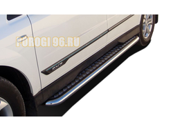 Пороги с накладным листом	d53 Ssang yong Actyon Sport (2012-)