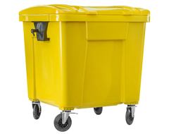 Мусорный бак 1100 литров желтый