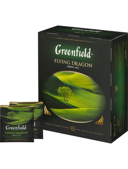 Чай Greenfield Flying Dragon зеленый 100 пакетиков