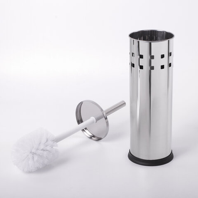 Ершик для унитаза с подставкой (нержавеющая сталь, блестящий)