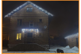Монтаж бахромы холодного свечения в Иркутске