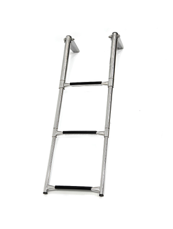 Трап телескопический складной, 3 черных ступени (ширина 310 мм.)