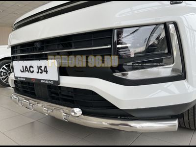 Защита переднего бампера двойная с перемычками d60/42 для JAC JS4 2022-