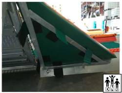 Мат защитный угловой для тюбинговых трасс 0,9х1х0,1м крепление на липучках DNN