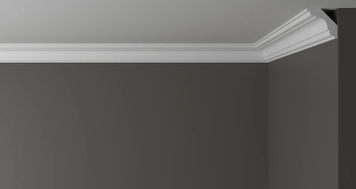 Потолочный плинтус DECOR-DIZAYN DD05, из дюрополимера, под покраску, ударопрочный, 2 метра