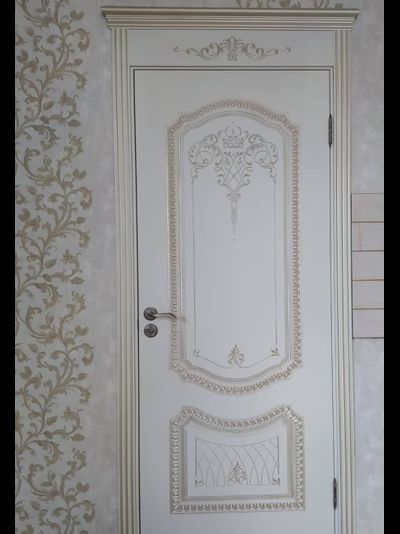 СОЛО NEW В3. СЛОНОВАЯ КОСТЬ/ ПАТИНА БЕЛОЕ ЗОЛОТО. ПОЛОТНО ГЛУХОЕ