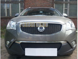 Защита радиатора Ssang Yong Actyon (C200) 2010-2013 black низ (Корейская сборка)
