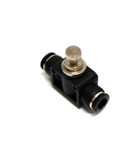 Кран игольчатый пластиковый, под цанговый зажим 8 мм