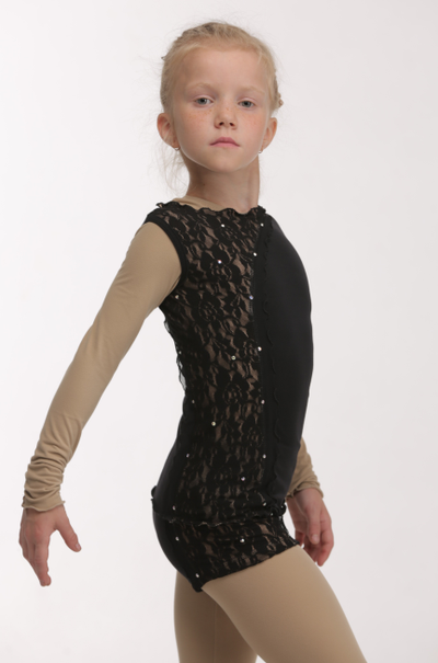 Майка и шорты с кружевом и Swarovski  (700pz)