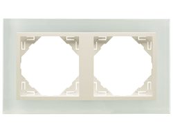 Efapel 90920 TCP, Рамка 2 поста, стекло/жемчуг