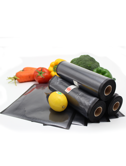 Вакуумный рукав чёрный с тиснением (рифлёный) 120x5000 мм. плотный