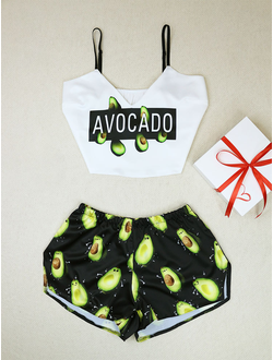 Шёлковая пижама Avocado White