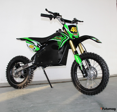 Электромотоцикл GreenCamel Питбайк DB500, 48V 1500W R14/R12 зеленый