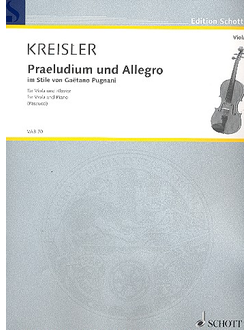 Kreisler  Praeludium und Allegro im Stile von  Pugnani  fur Viola und Klavier