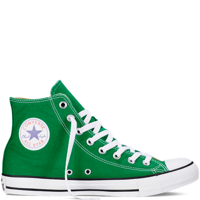 зеленые высокие конверсы