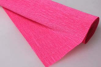 Гофрированная (креп) бумага 180 гр, Италия, цвет розовый, №571