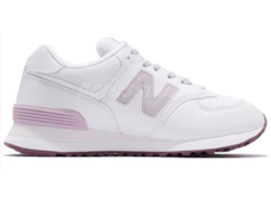 New balance 574 белые кожа с сеткой (39)